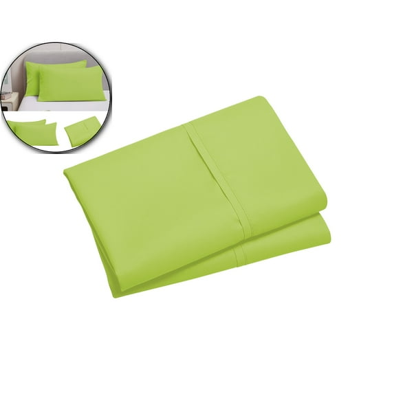 VQPeo Cotton Pillow Cases Set of 2 - Standard Size | Soft, Durable, and Stylish Bedding - Ideal for King Size Pillows(Light Green)