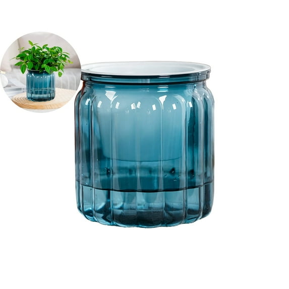 VQPeo Cultivation Flower Pot - Self-Absorbing Lazy Design, Plastic Indoor Planter for Green Lovers, Desktop Decorative Small Potted Plant Container