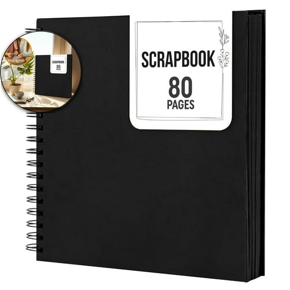 VQPeo DIY Photo Album for Wedding & Anniversary, Thick Kraft Paper Scrapbook Memory Book, Perfect for Family Memories