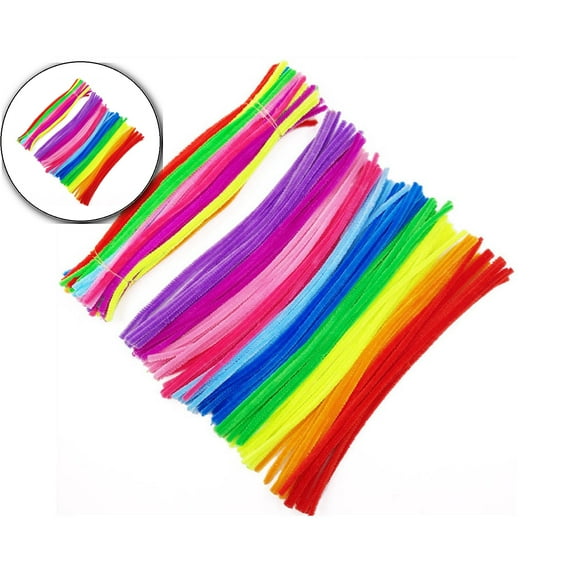 VQPeo DIY Simulation Bouquet Materials - 100 Assorted Color Pipe Cleaners, Flexible Stems for Crafting, Twistable into Various Shapes, Perfect for DIY Projects, Decorations, and Gifts