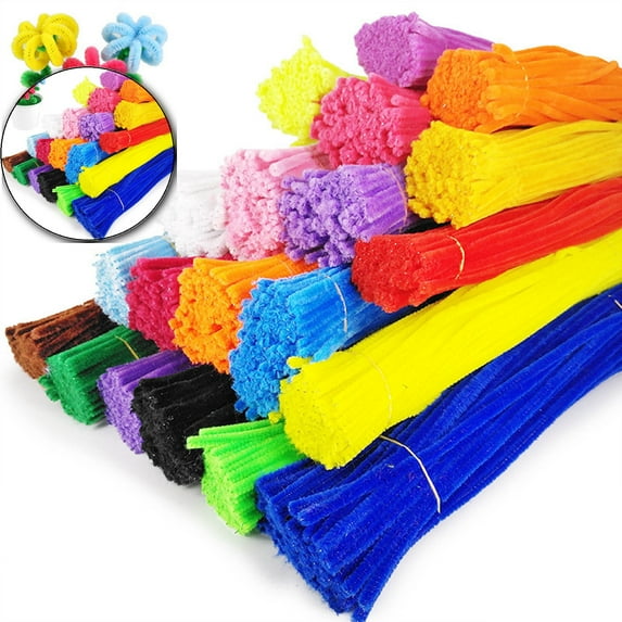 VQPeo DIY Simulation Bouquet Materials - 100 Assorted Color Pipe Cleaners, Flexible Stems for Crafting, Twistable into Various Shapes, Perfect for DIY Projects, Decorations, and Gifts