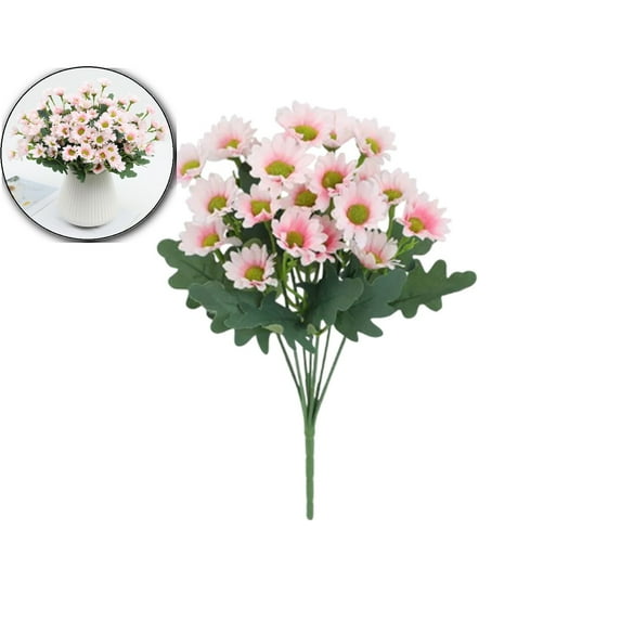 VQPeo Daisies Artificial Flowers Daisy Fake Silk Flower Arrangements for Home Wedding Decoration(Pink)