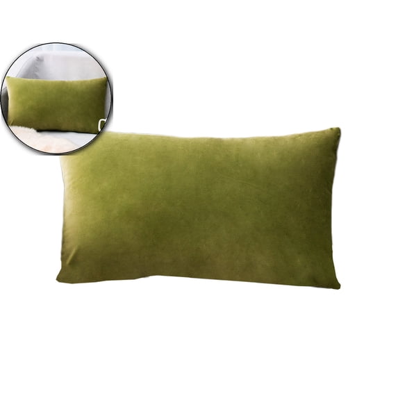 VQPeo Decorative Square Solid Toss Pillowcase Cushion Cover Pillow Case with Hidden Zipper Closure Only Cover No Insert(Green)