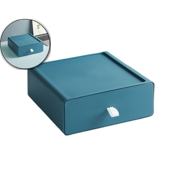 VQPeo Desktop Storage Box Drawers, Dust Prevention Stackable Combination Tabletop Station Desk Cosmetic Organizer for Office Home