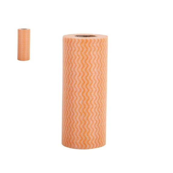 VQPeo Disposable Cleaning Cloths Disposable Dish Cloths Paper Towels Reusable Household Cleaning Towel(Orange)