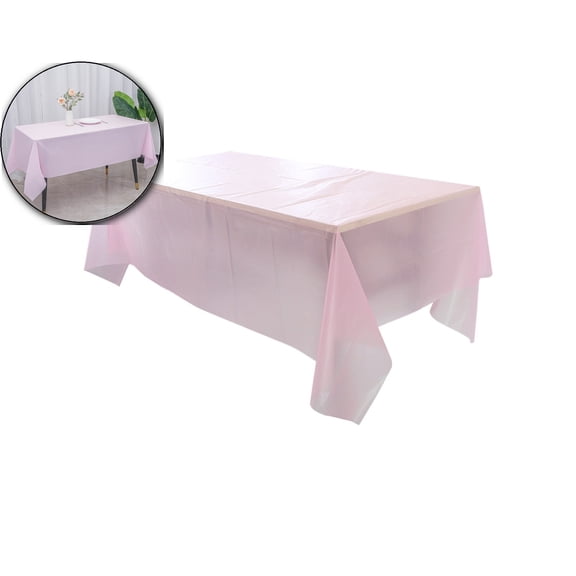 VQPeo Disposable Tablecloth, Plastic Party Cloth, Waterproof Oilproof Cover for Birthday Dessert Tables