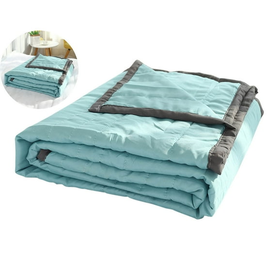 VQPeo Double-Sided Breathable Cotton Cooler Quilt for Hot Sleepers - Night Sweat Relief & Temperature Regulation - Lightweight Ice Effect Blanket for Bed, Travel & Gifts