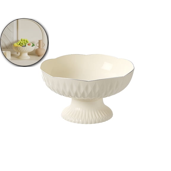 VQPeo Drainable High-Leg Fruit Tray, Transparent Snack Candy Organizer, Living Room Dry Fruit Box for Kitchen & Party Serving