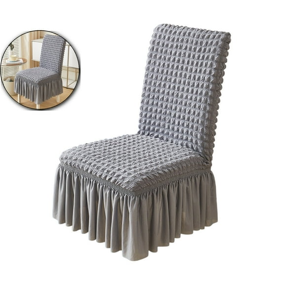 VQPeo Elastic Dining Chair Covers - Stretch Washable Chair Slipcovers with Skirt Universal Fit for Home, Party for Kitchen, Holiday Decor