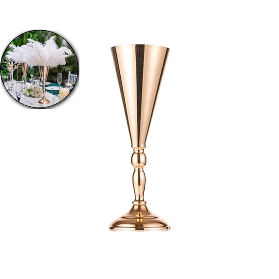 VQPeo Elegant Metal Vases for Decoration - Tall Vases Perfect for Flowers, Weddings, and Memorials - Versatile Designs for Home & Garden
