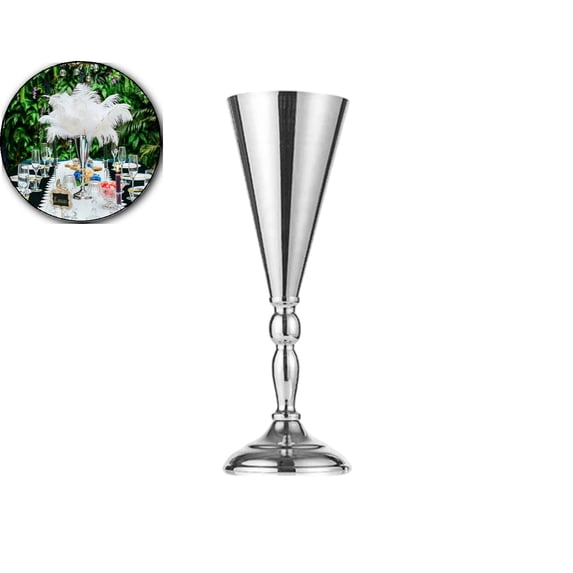 VQPeo Elegant Metal Vases for Decoration - Tall Vases Perfect for Flowers, Weddings, and Memorials - Versatile Designs for Home & Garden