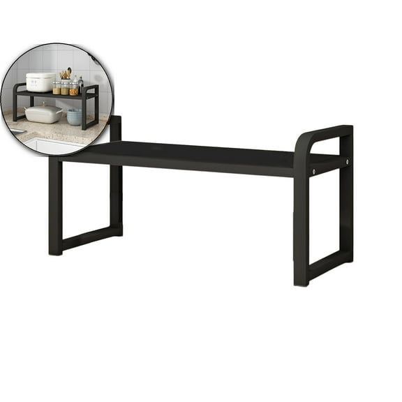 VQPeo Expandable Kitchen Shelf Organizers, Large Kitchen Cupboard Organizer Stackable Counter Shelf Spice Rack Expandable Shelves, Pantry Storage Organization