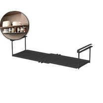 VQPeo Expandable under Shelf Storage Basket Hanging Organizer for Kitchen Pantry Cabinet Tidy Metal Storage Baskets(Black)