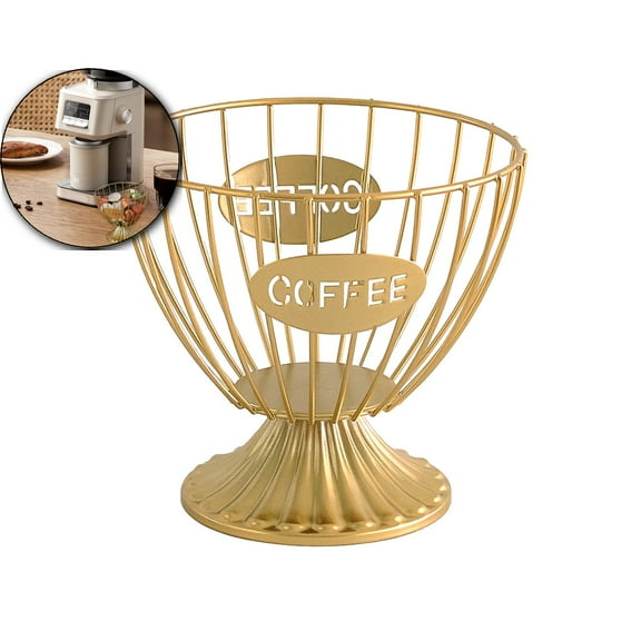 VQPeo Extra Large Capacity Coffee Pod Holder, Counter Organizer, Capsule Basket, Coffee Bar Accessories for Kitchen, Dining Room, Office, Home, Cafe, Hotel