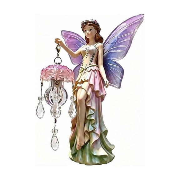 VQPeo Fairys Resin Wall Lamp - Whimsical Fairy Design with Soothing Nightlight Glow for Bedroom Decor and Fantasy Themed Rooms, Easy Wall Mount Installation