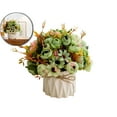 thumbnail image 1 of VQPeo Fake Flowers in Vase, Small Artificial Silk Flowers with Vase, Faux Flower Arrangement for Home Office, Coffee Dining Table Centerpiece Decor, 1 of 5