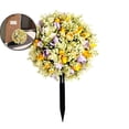 thumbnail image 1 of VQPeo Fake Tree Rose Ball Tree Outdoor Decoration Fashionable Scene Arrangement Decoration Simulation Flower, 1 of 5