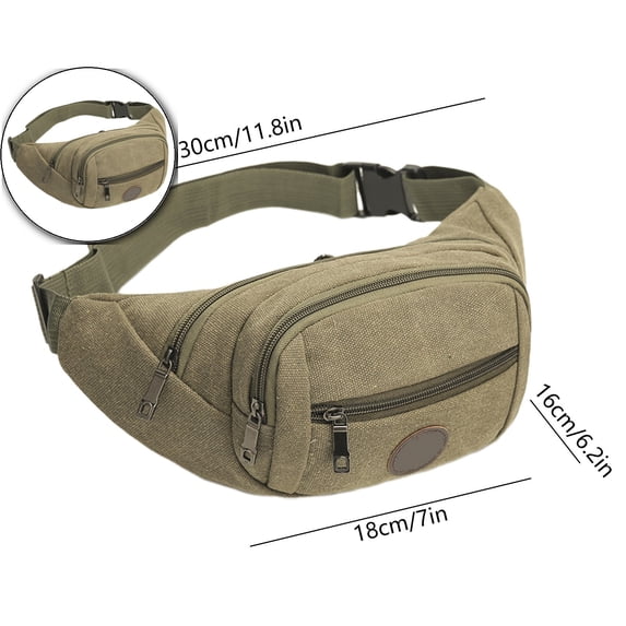 VQPeo Fanny Pack for Men & Women - Waterproof Waist Bag Pack with Adjustable Strap for Travel Sports Running