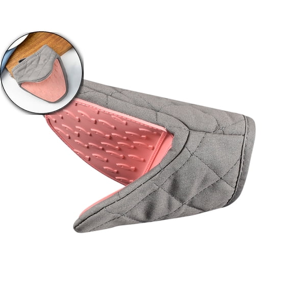 VQPeo Fish-Shaped Silicone Oven Gloves, Double-Layer Microwave Baking Mitts, Heat Resistant Kitchen Hand Protection for Cooking & Grilling