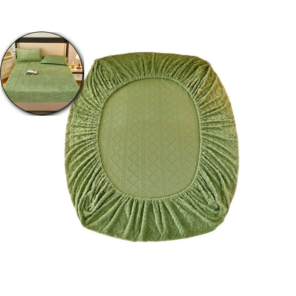 VQPeo Flannel Bedsheet – Bedding Blanket– Soft Facecloth Mattress Protector & Fitted Bedspread with 360° Wrap Design – Double-Sided Edging for Extra Durability