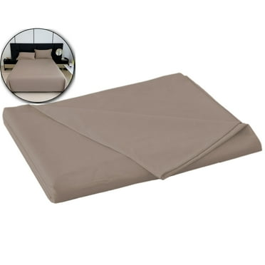 VQPeo Flat Sheets - Twin, Full, Queen & King Sizes - High-Quality Bedding Essentials for a Comfortable Sleep(Khaki)
