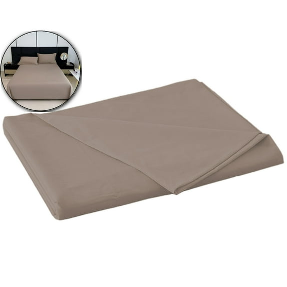 VQPeo Flat Sheets - Twin, Full Sizes - High-Quality Bedding Essentials for a Comfortable Sleep, 47x90 Inch(Khaki)