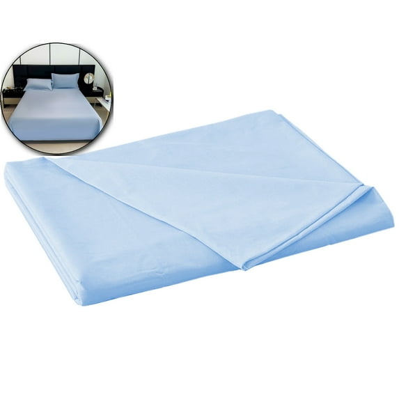 VQPeo Flat Sheets - Twin, Full Sizes - High-Quality Bedding Essentials for a Comfortable Sleep, 47x90 Inch(Sky Blue)