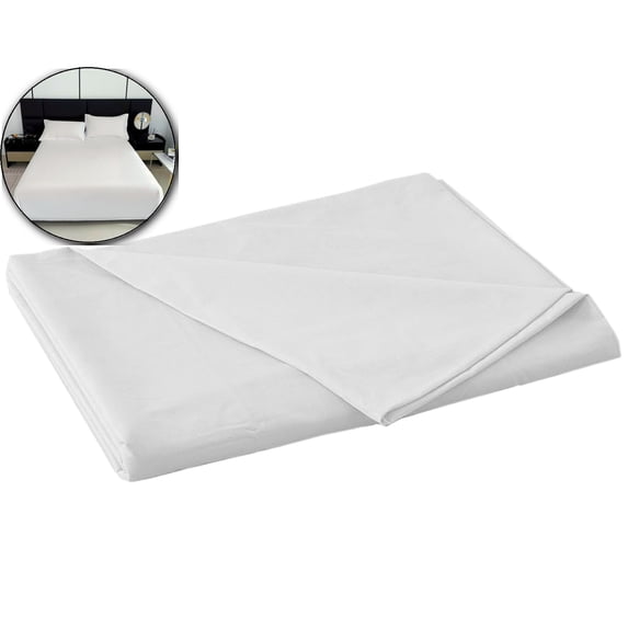 VQPeo Flat Sheets - Twin, Full, Queen & King Sizes - High-Quality Bedding Essentials for a Comfortable Sleep(White)