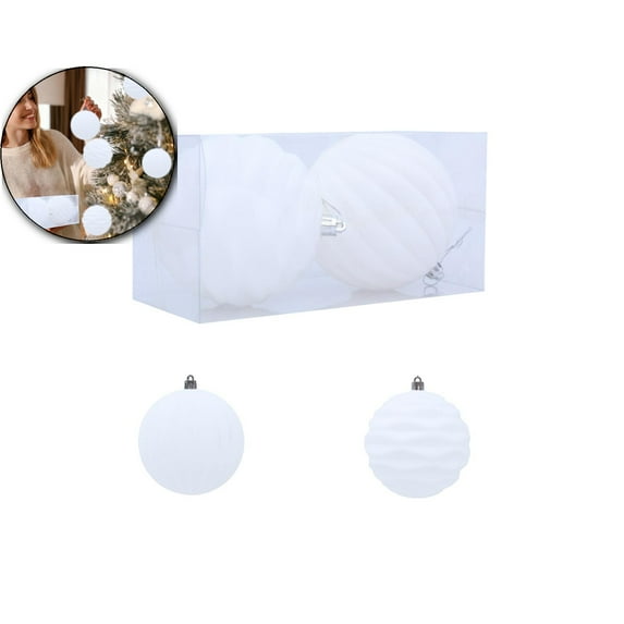 VQPeo Flocked Christmas Ball, Large Size Tree Ornaments, Holiday Decor for Festive Home Styling & Party Embellishments