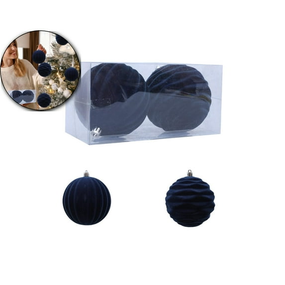 VQPeo Flocked Christmas Ball, Large Size Tree Ornaments, Holiday Decor for Festive Home Styling & Party Embellishments