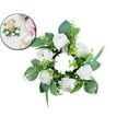 thumbnail image 1 of VQPeo Flower Candle Rings Spring Wreath Peony Artificial Flowers Wedding Centerpieces for Home Garland Tabletop Farmhouse Party Tables Decor, 1 of 5