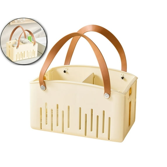 VQPeo Foldable Bathroom Basket, Hollow Drying Storage Bin, Portable Shower Organizer for Toiletries and Bath Essentials