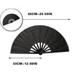 thumbnail image 1 of VQPeo Foldable Kung Fu Fan for Festivals, Club, Dancing, Church & Gifts - Large Rave Glitter Hand Fan(Black), 1 of 4