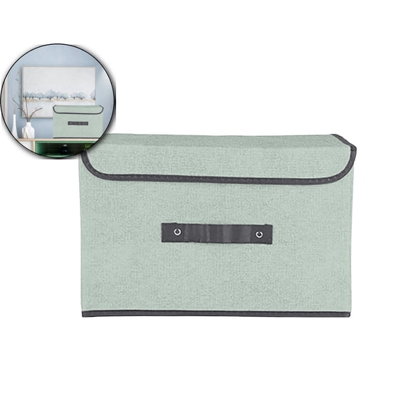 VQPeo Foldable Non-Woven Fabric Storage Box, Stackable Closet Organizer Bins, Lidded Room & Office Tidying Containers for Clothes & Toys