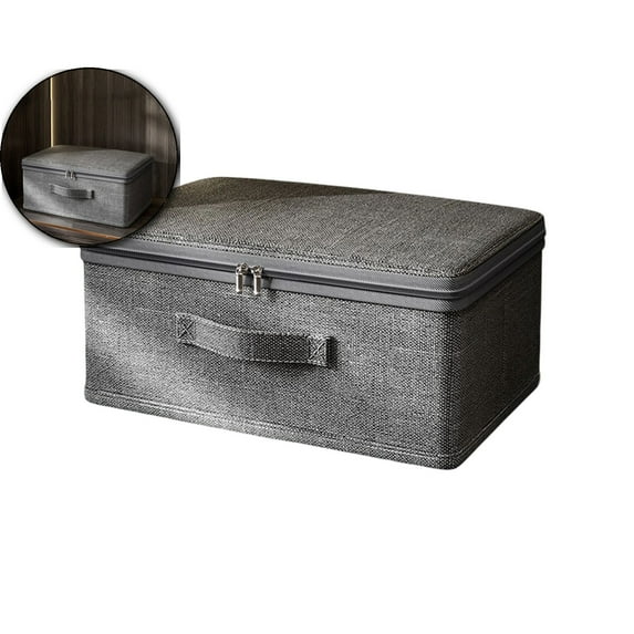 VQPeo Foldable Storage Boxes with Lid and Handle, Clothing storage frames, Fabric Storage Containers for Clothes, Storage Bins with Zipper Portable