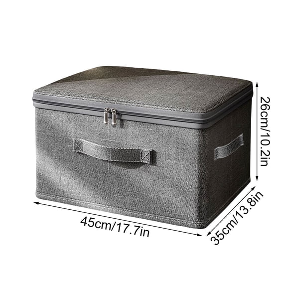 VQPeo Foldable Storage Boxes with Lid and Handle, Clothing storage frames, Fabric Storage Containers for Clothes, Storage Bins with Zipper Portable