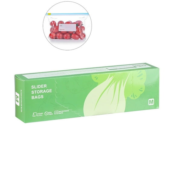 VQPeo Food Storage Bags, Reusable Sealing Sandwich Bags for Kitchen Organization & Meal Prep(Green)