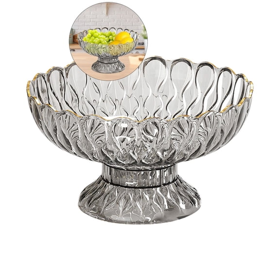 VQPeo Fruit Plates Draining Basket, Multifunctional Clear Plastic Organizer for Snacks and Grain, Unique Design with Removable Lattice, Ideal Gift