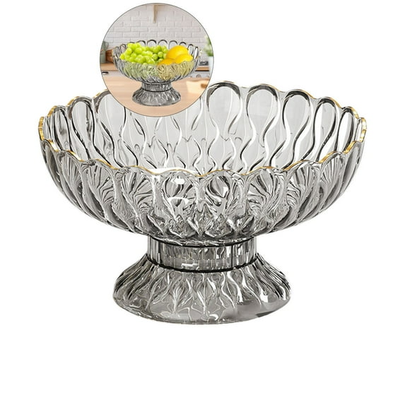 VQPeo Fruit Plates Draining Basket, Multifunctional Clear Plastic Organizer for Snacks and Grain, Unique Design with Removable Lattice, Ideal Gift