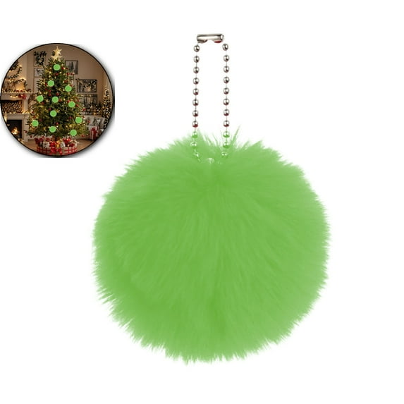 VQPeo Fuzzy Christmas Balls, Polyester Holiday Ornaments, Festive Tree Decorations for Seasonal Holiday