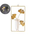 thumbnail image 1 of VQPeo Glass Wall Hanging Vase, Iron Art Floral Pendant, Ginkgo Hydroponic Decor for Home Living Room and Restaurant Wall, 1 of 5