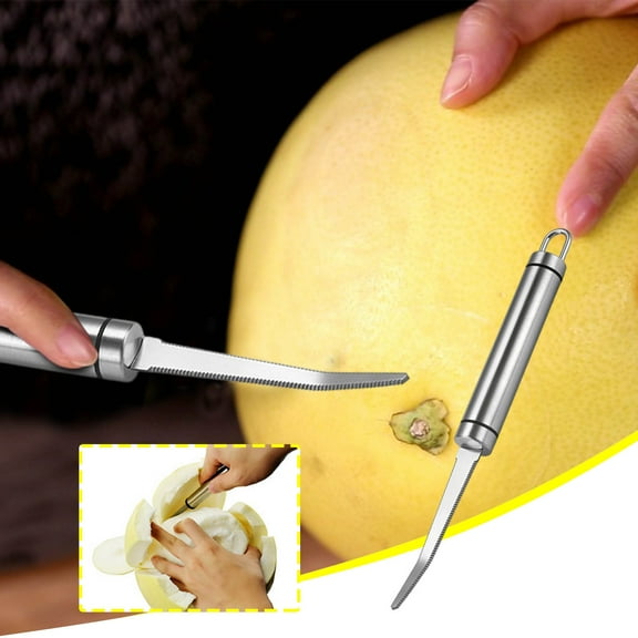 VQPeo Grapefruit Knives, Stainless Steel Grapefruit Utensil Knife, Serrated Edge & Thick Gauge Handle, Kitchen Tool with Non-stick Plating for Kiwi, Mango, Dessert, Apple
