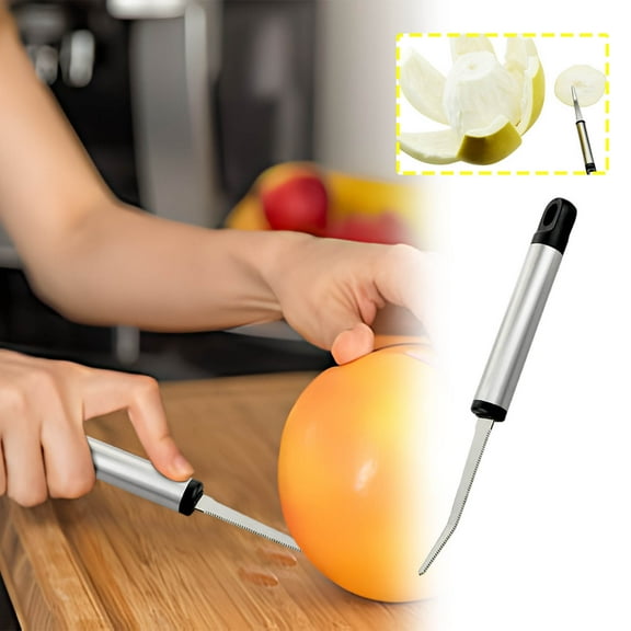 VQPeo Grapefruit Knives, Stainless Steel Grapefruit Utensil Knife, Serrated Edge & Thick Gauge Handle, Kitchen Tool with Non-stick Plating for Kiwi, Mango, Dessert, Apple