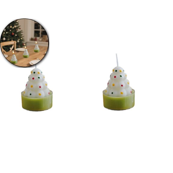 VQPeo Handmade Christmas Candles, 2 Pcs Soy Wax Snowflake Votives, Festive Winter Aroma Decor for Holiday Tables & Gift Giving