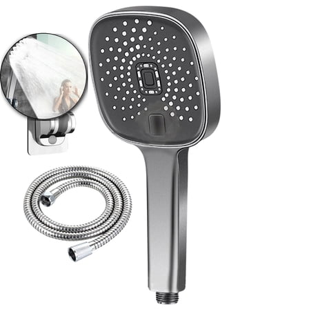 VQPeo High-Pressure Shower Head with Handheld Combo | Filtered Shower Head for Hard Water | Adjustable Shower Heads with Hose and Holder | Perfect Shower Experience