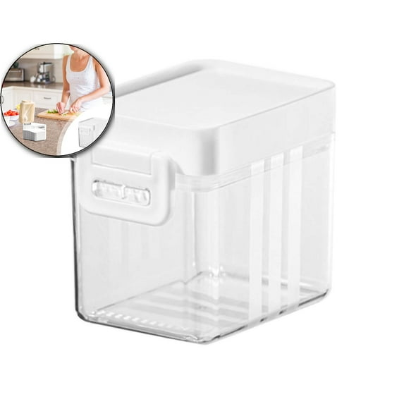 VQPeo Home Tower Vacuum-Sealing Food Storage Container, Airtight Freshness Saver for Kitchen Organization & Meal Prep