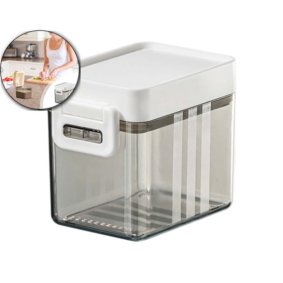 VQPeo Home Tower Vacuum-Sealing Food Storage Container, Airtight Freshness Saver for Kitchen Organization & Meal Prep