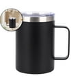 thumbnail image 1 of VQPeo Insulated Stainless Steel Travel Coffee Mug with Handle, Double Wall Vacuum Coffee Cup, Black, 1 of 5
