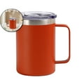thumbnail image 1 of VQPeo Insulated Stainless Steel Travel Coffee Mug with Handle, Double Wall Vacuum Coffee Cup, Red, 1 of 5