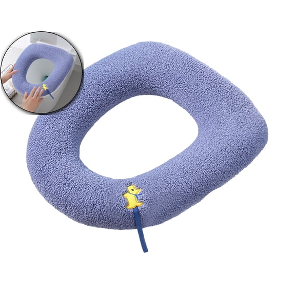 VQPeo Knitted Toilet Seat Cushion, Waterproof Bathroom Pad, Thickened Comfort Mat for Home Hygiene & Daily Use